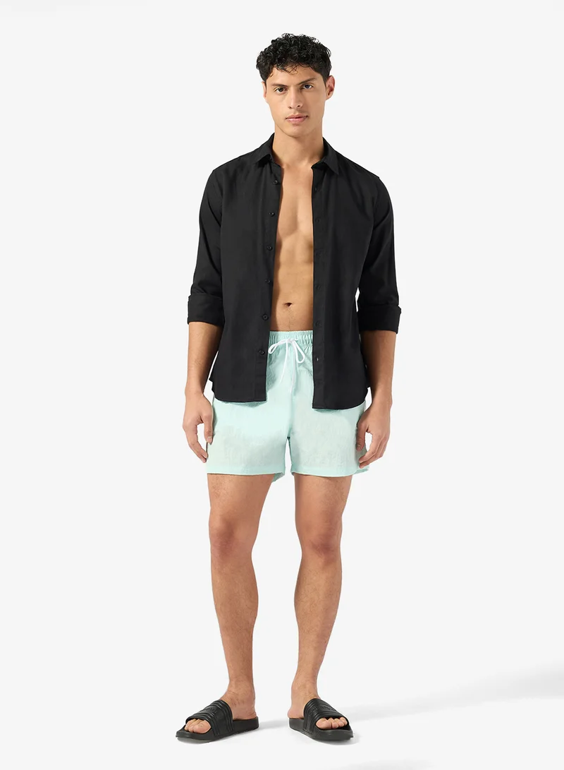EMPORIO ARMANI Logo Drawstring Swim Shorts